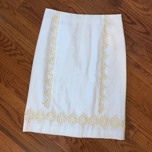 White and Cream Boden Skirt Size 8L